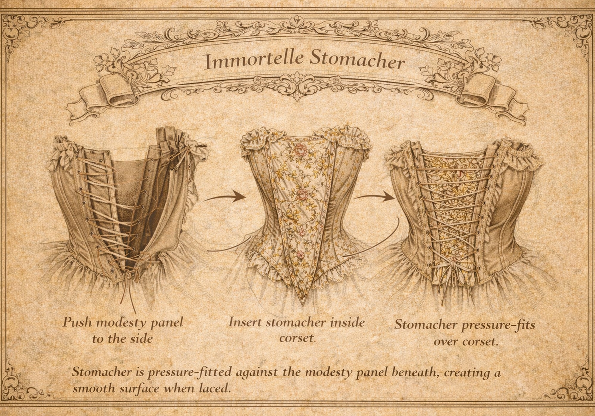 What Is a Decorative Stomacher in 18th Century Dress?