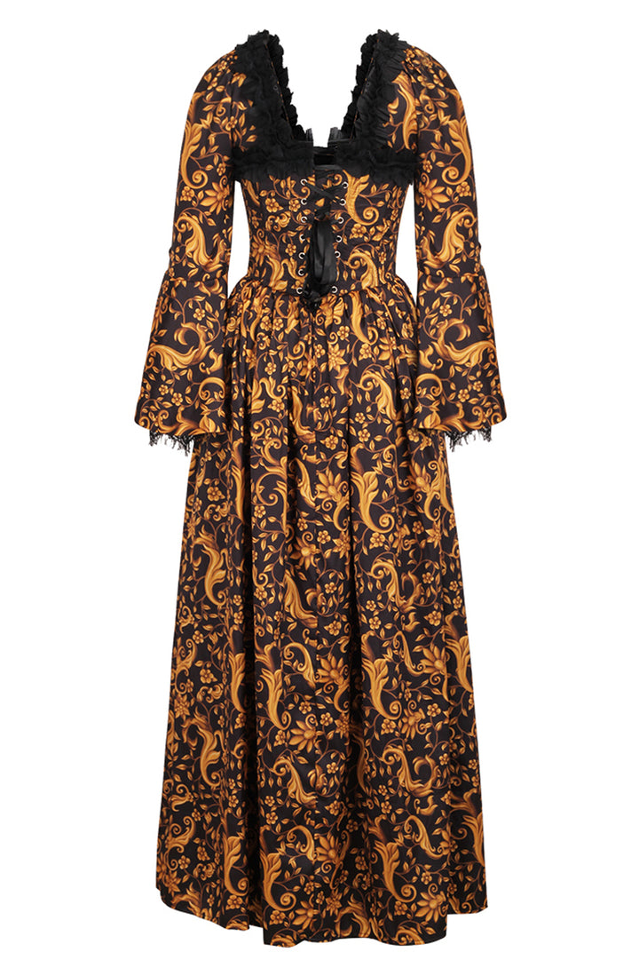 Baroque Scroll Bridgerton Dress 6