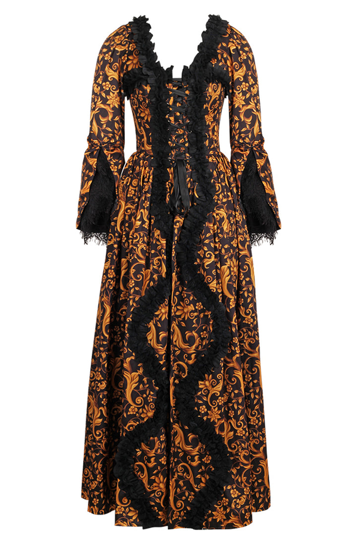 Baroque Scroll Bridgerton Dress 8