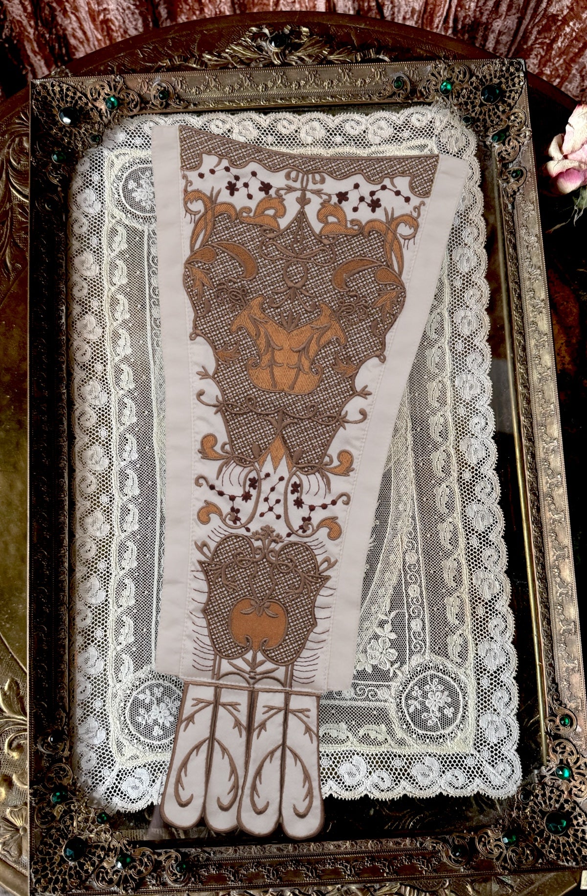 Corset Dress Stomacher - French Baroque Cream