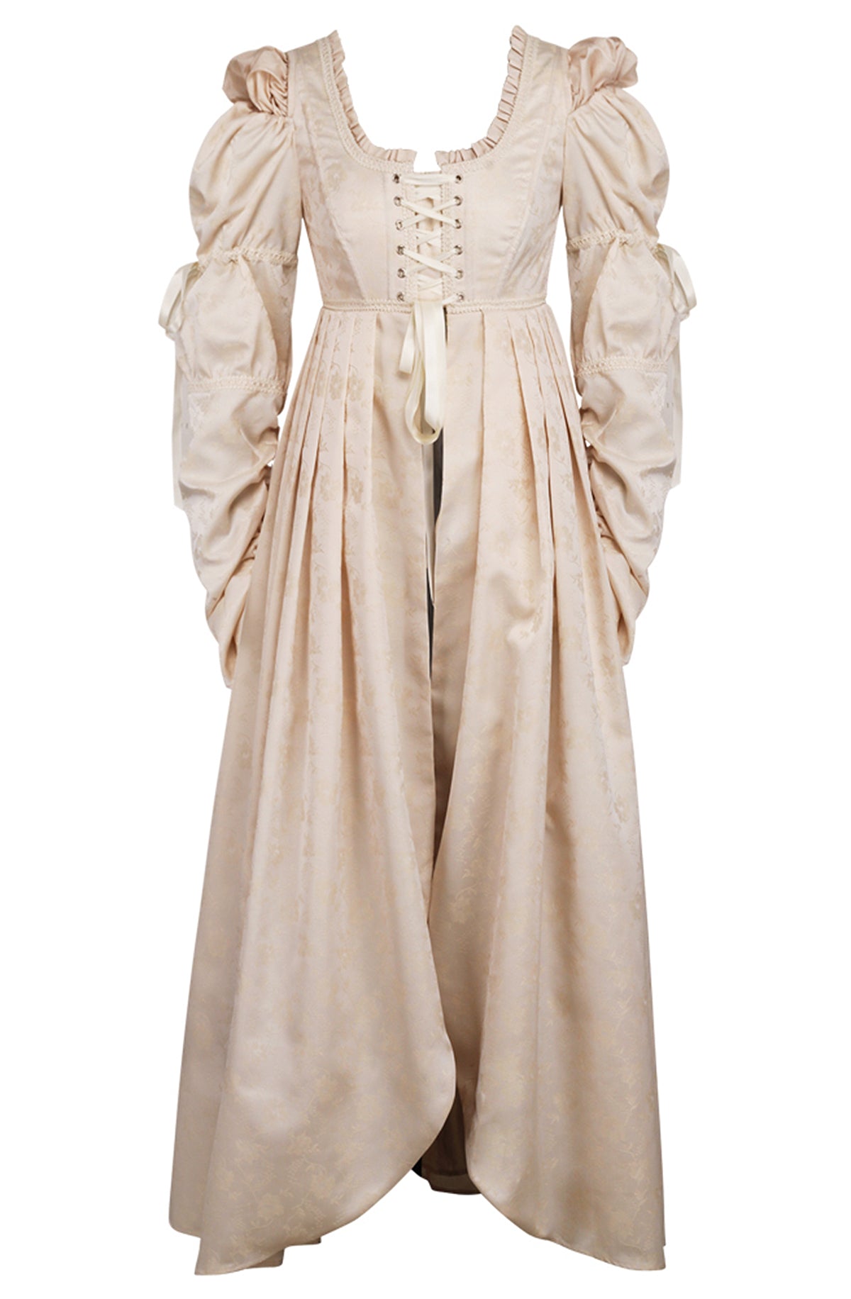 Cream Bridgerton Dress - Regency Empire Waist 7