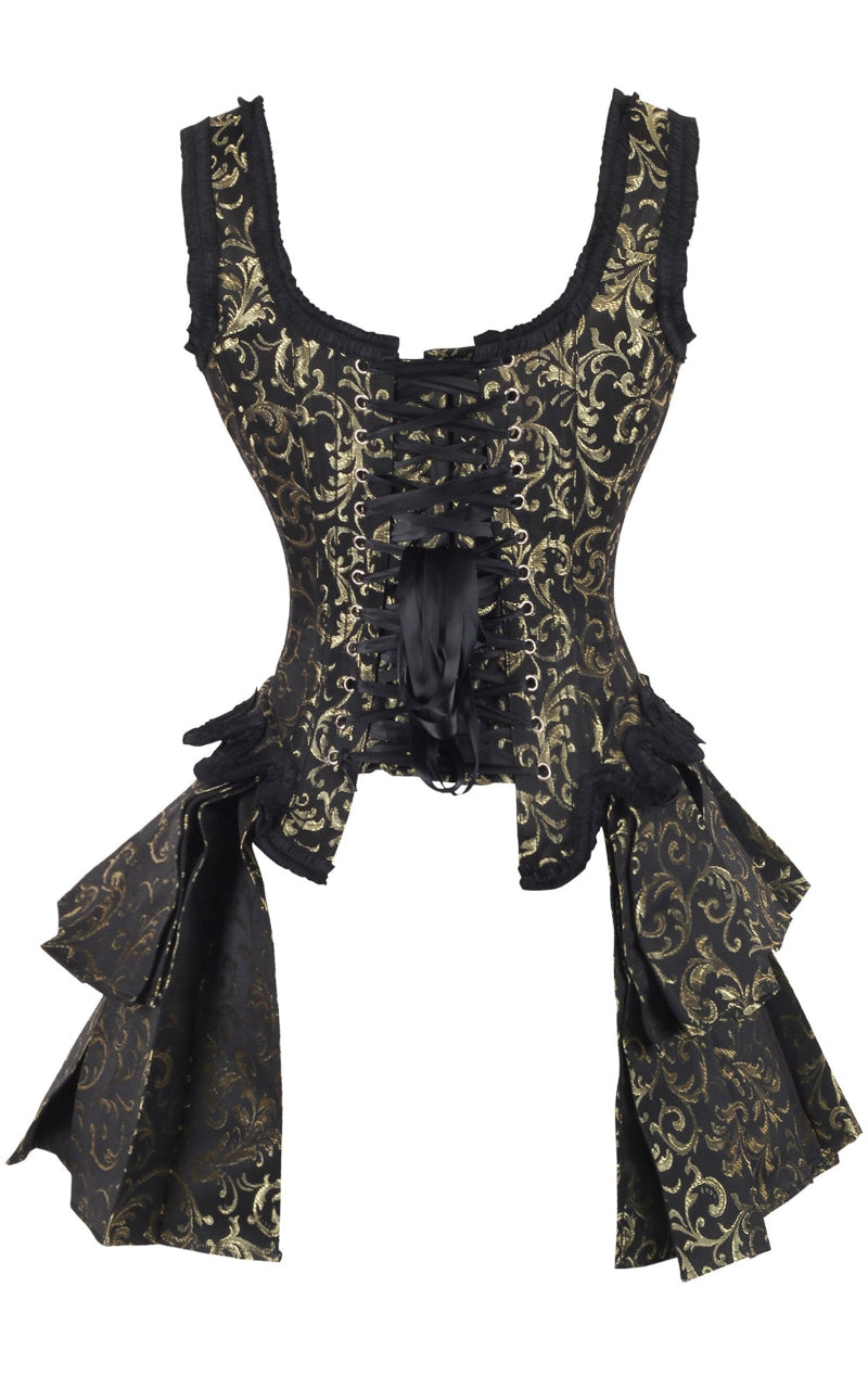 French Stays Renaissance Corset in Gold Brocade