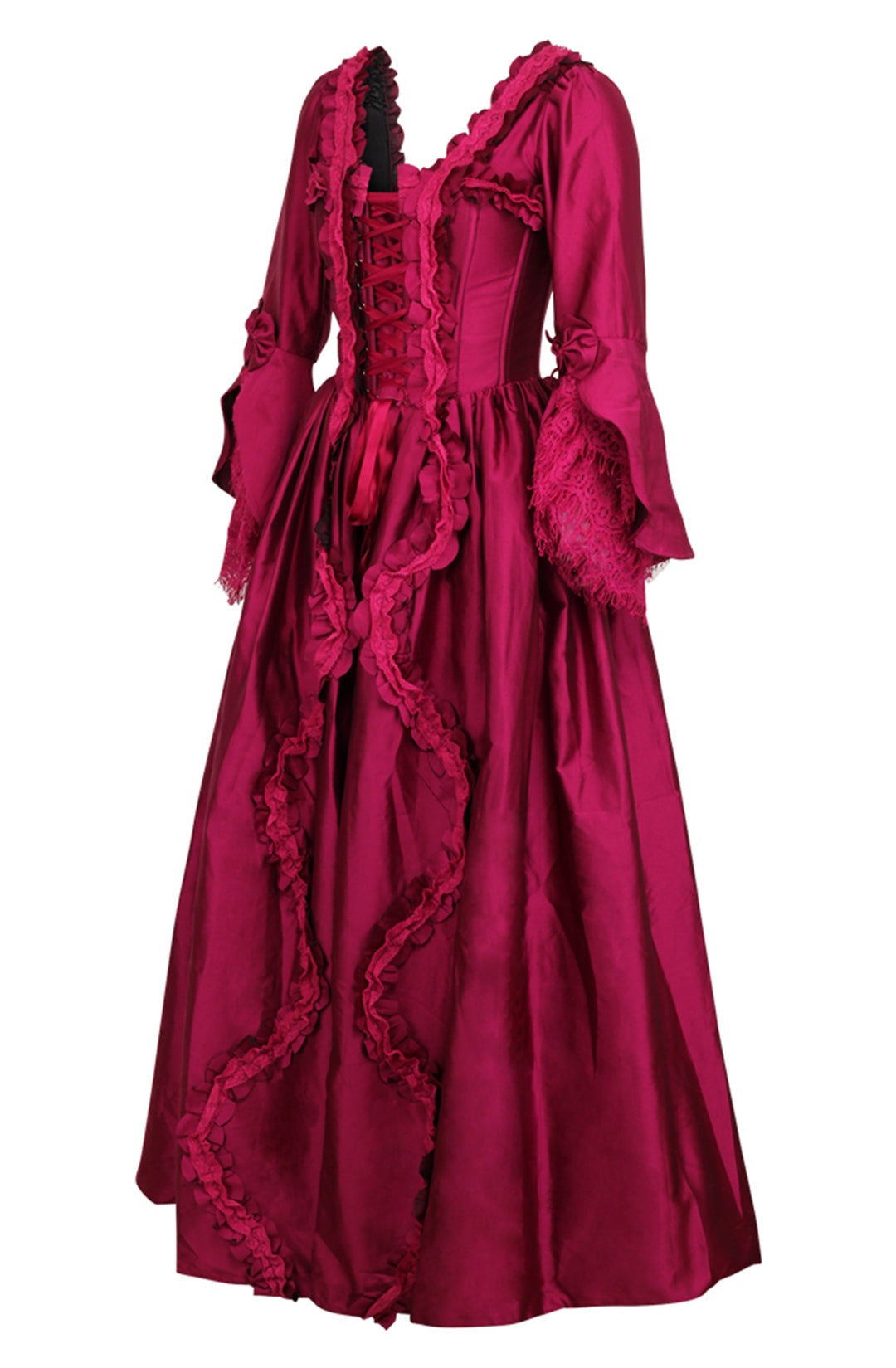 Cerise Pink Bridgerton Dress 8