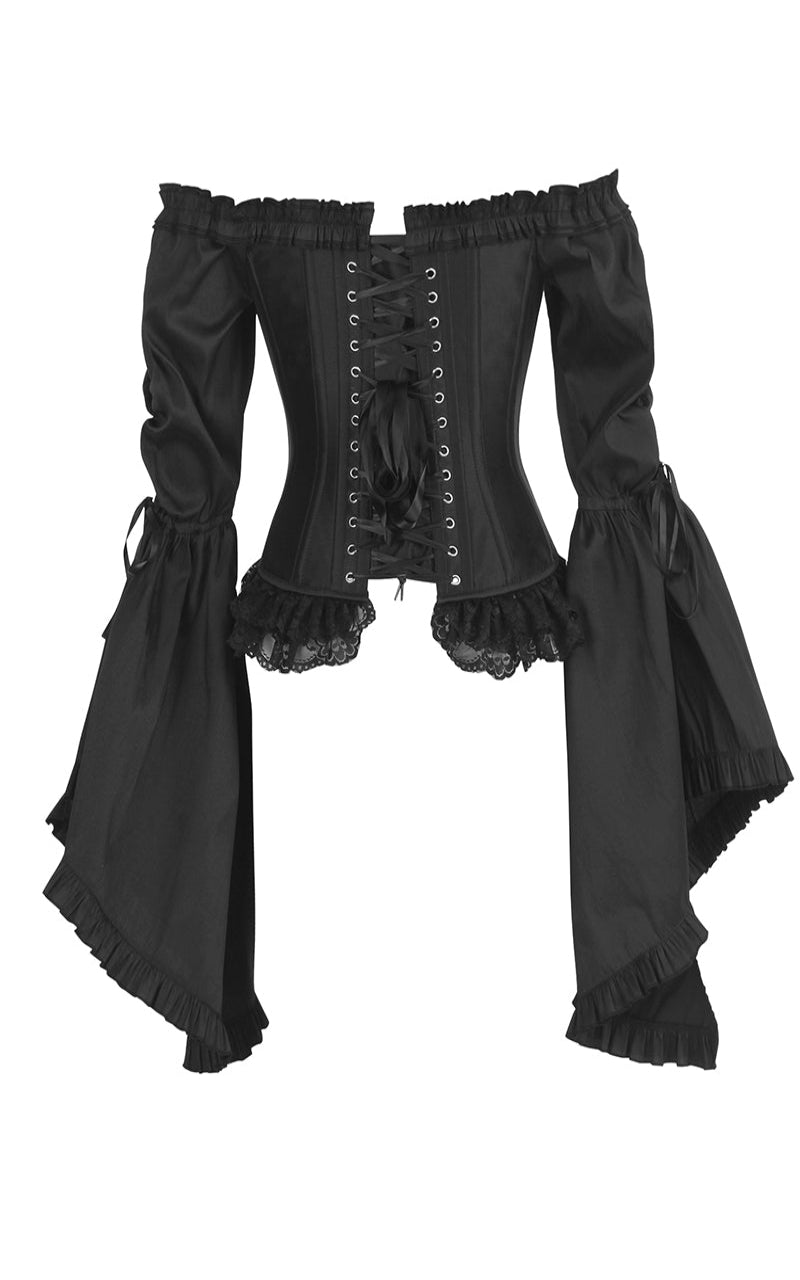 Madame Mortelle Bell Sleeve Gothic Corset