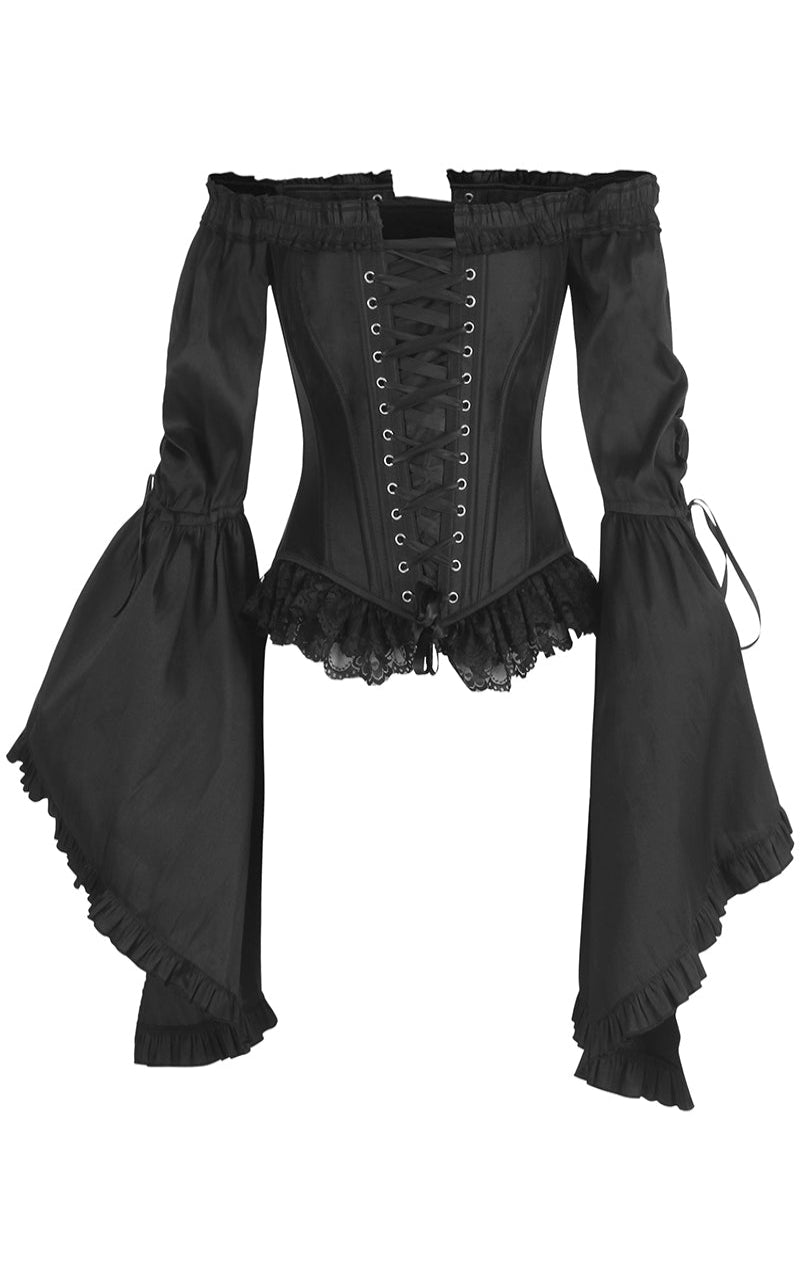 Madame Mortelle Bell Sleeve Gothic Corset