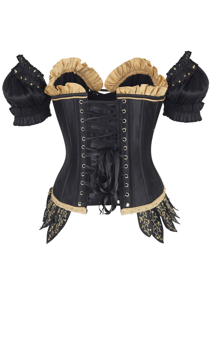 Valkyrie Renaissance Corset - Mourning Black
