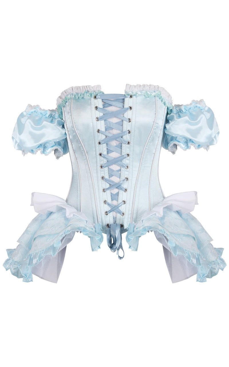Cinderella Corset - Ice Blue Glass Satin 1