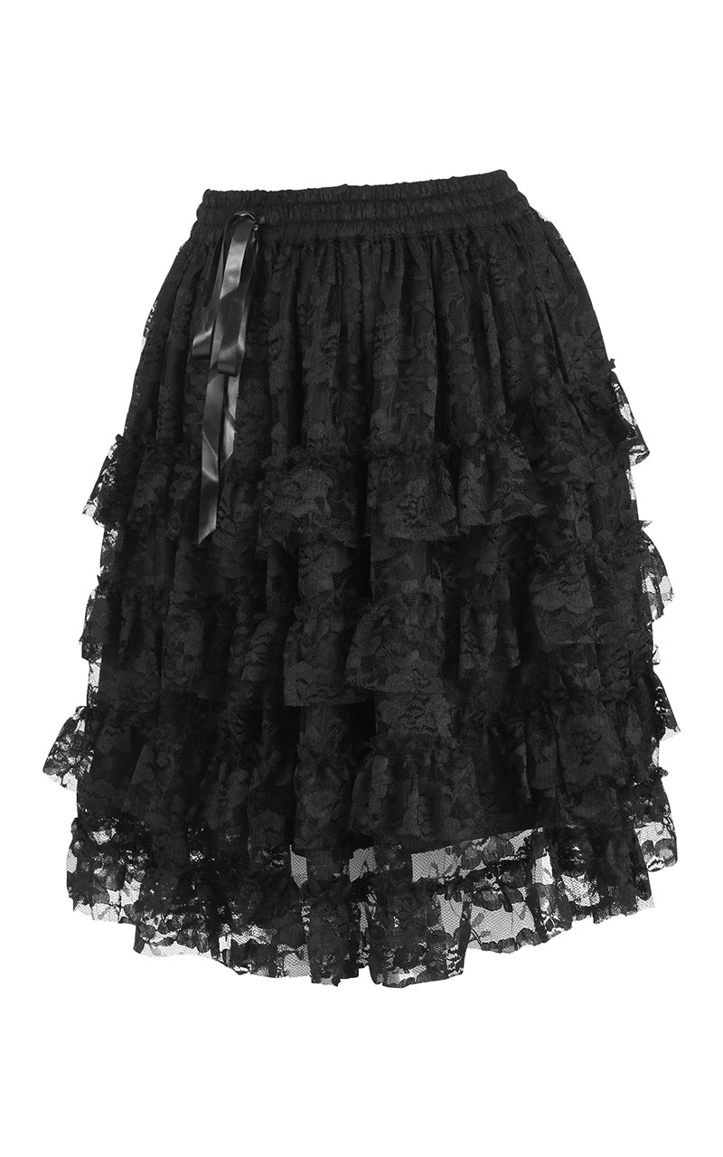 Anastasia Black lace skirt on a white background