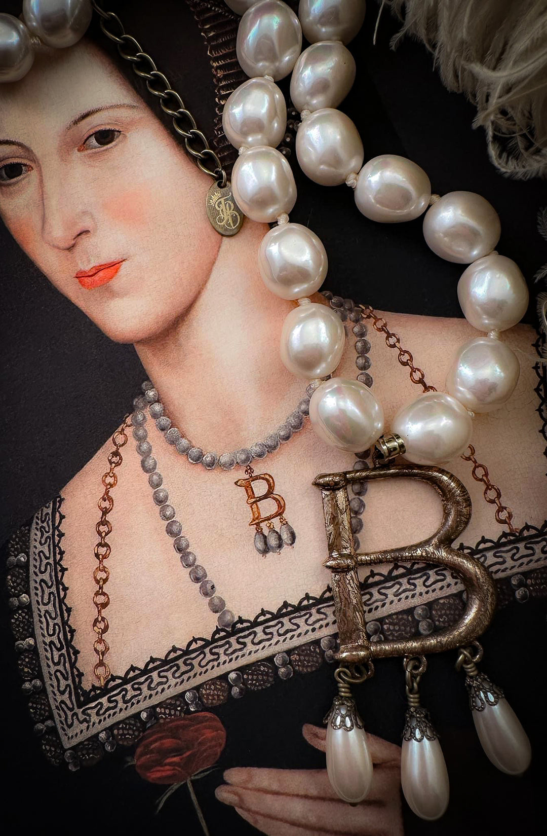 Anne Boleyn Pearl Jewelry Necklace 