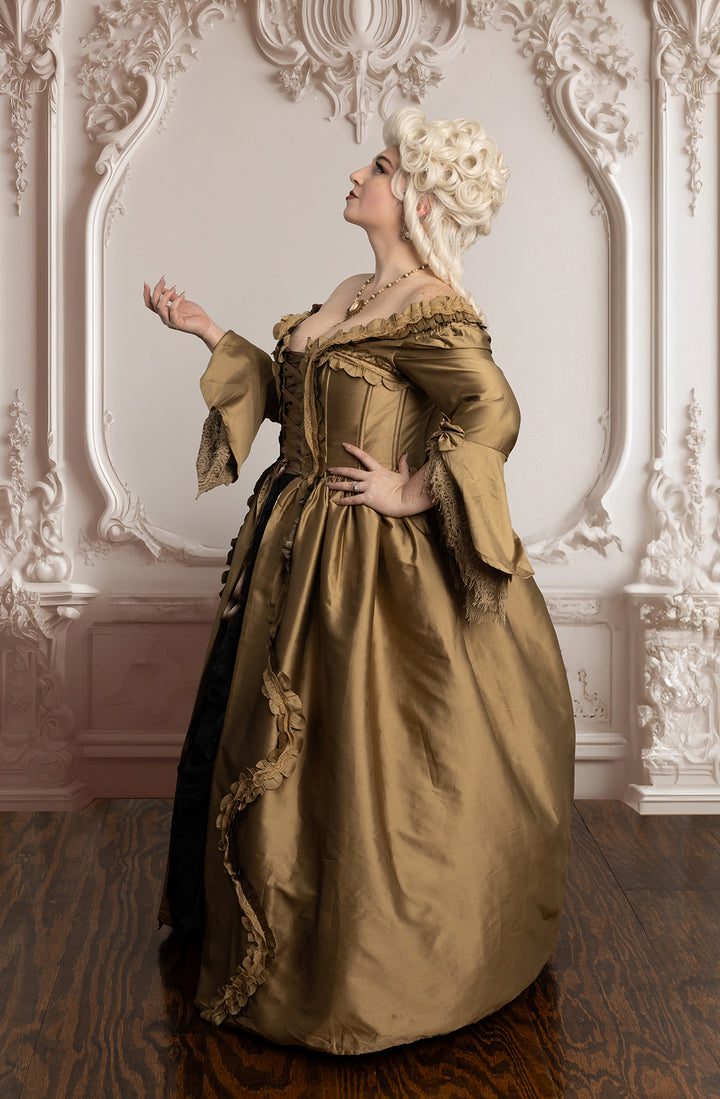 Baroque Gold Bridgerton Dress 2