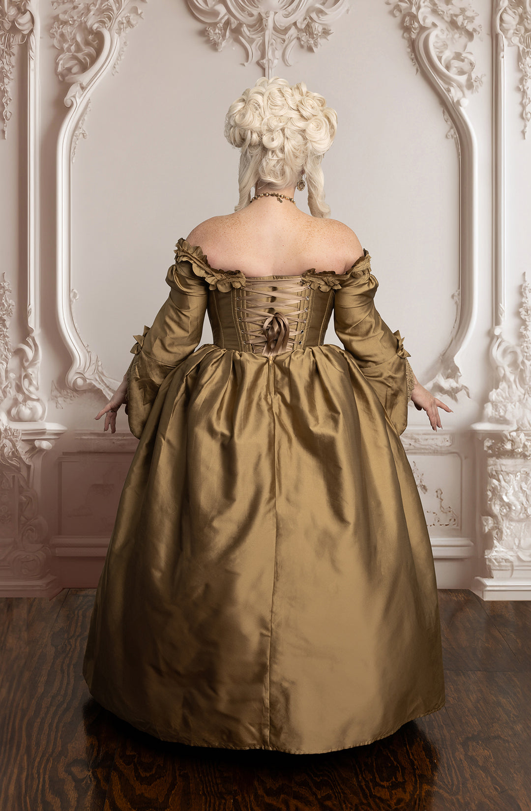 Baroque Gold Bridgerton Dress 3