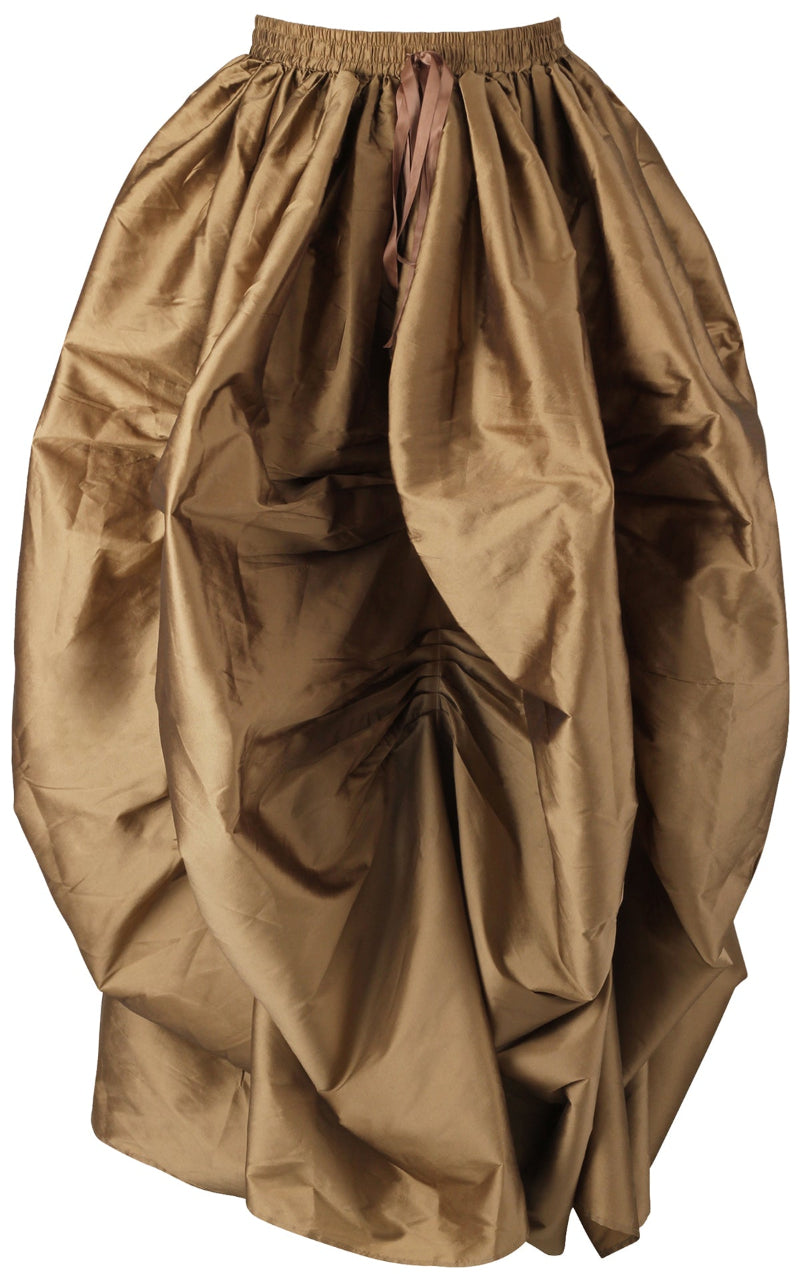 Gold Ballgown skirt with a white background