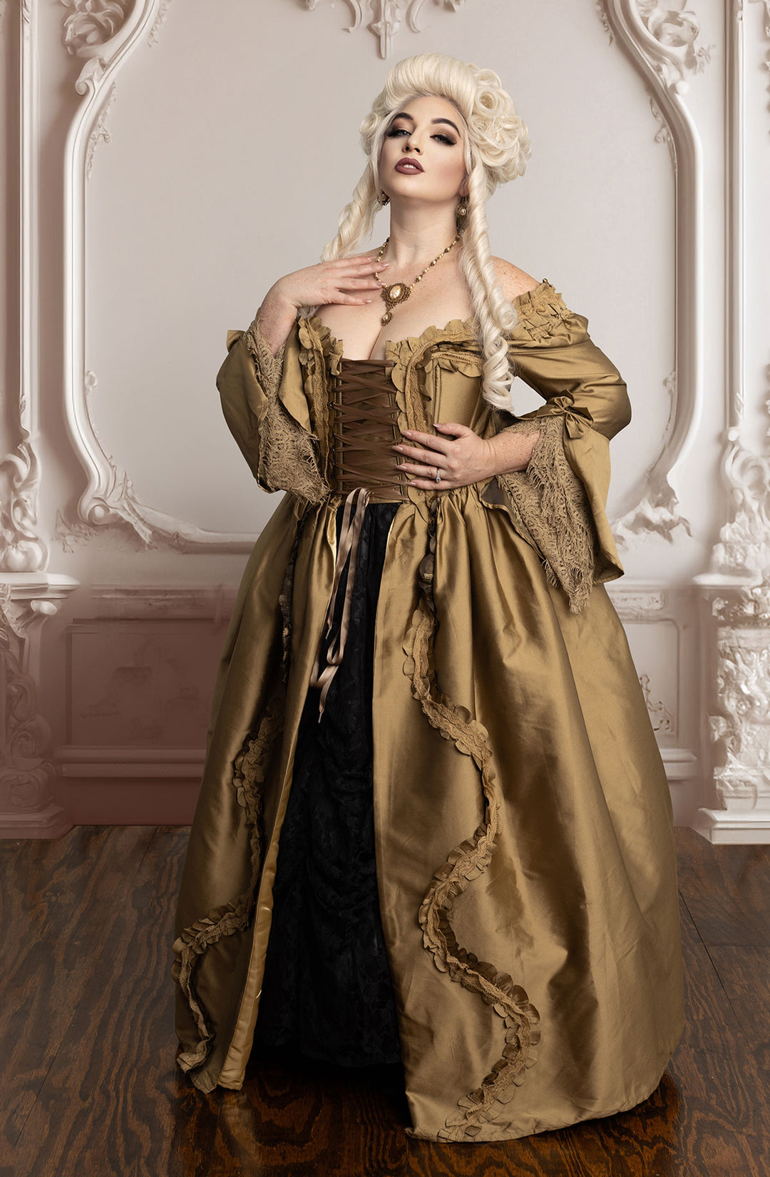 Baroque Gold Bridgerton Dress