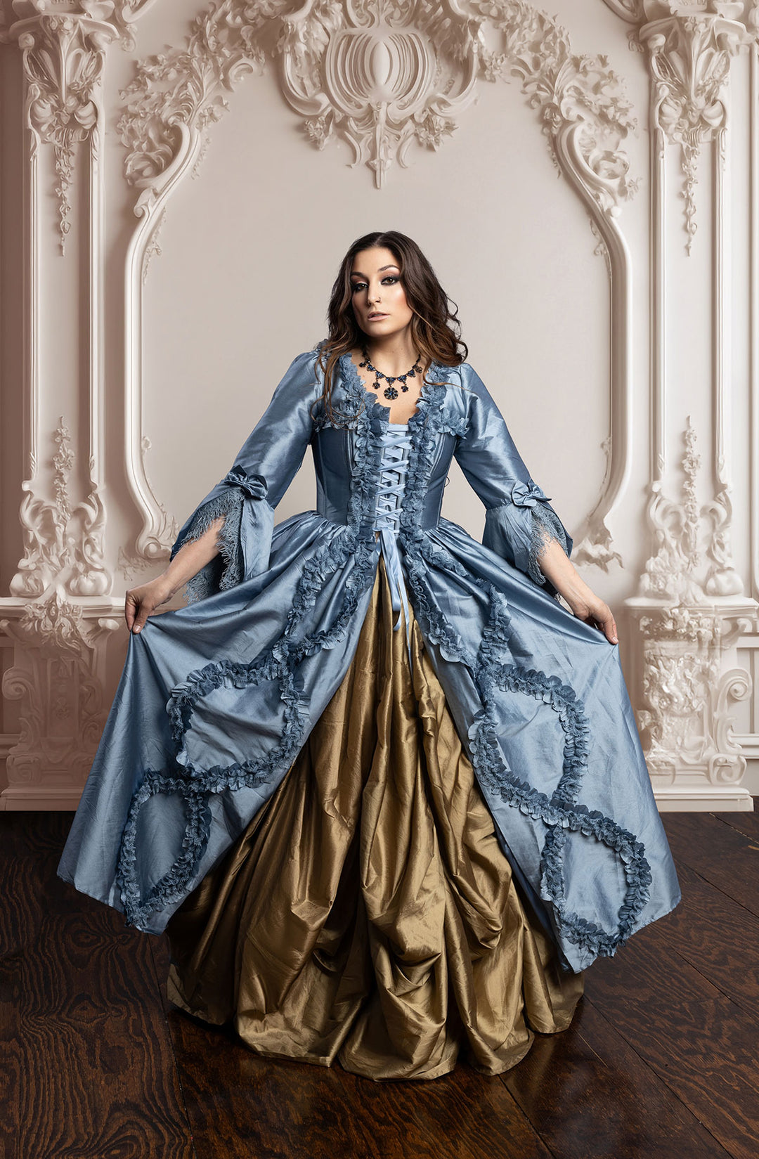 Parisian Blue Bridgerton Dress 7