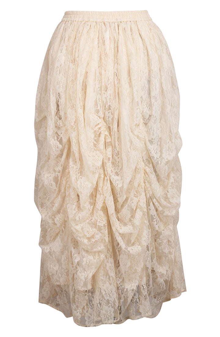 Cream Lace Ball Gown Skirt 2