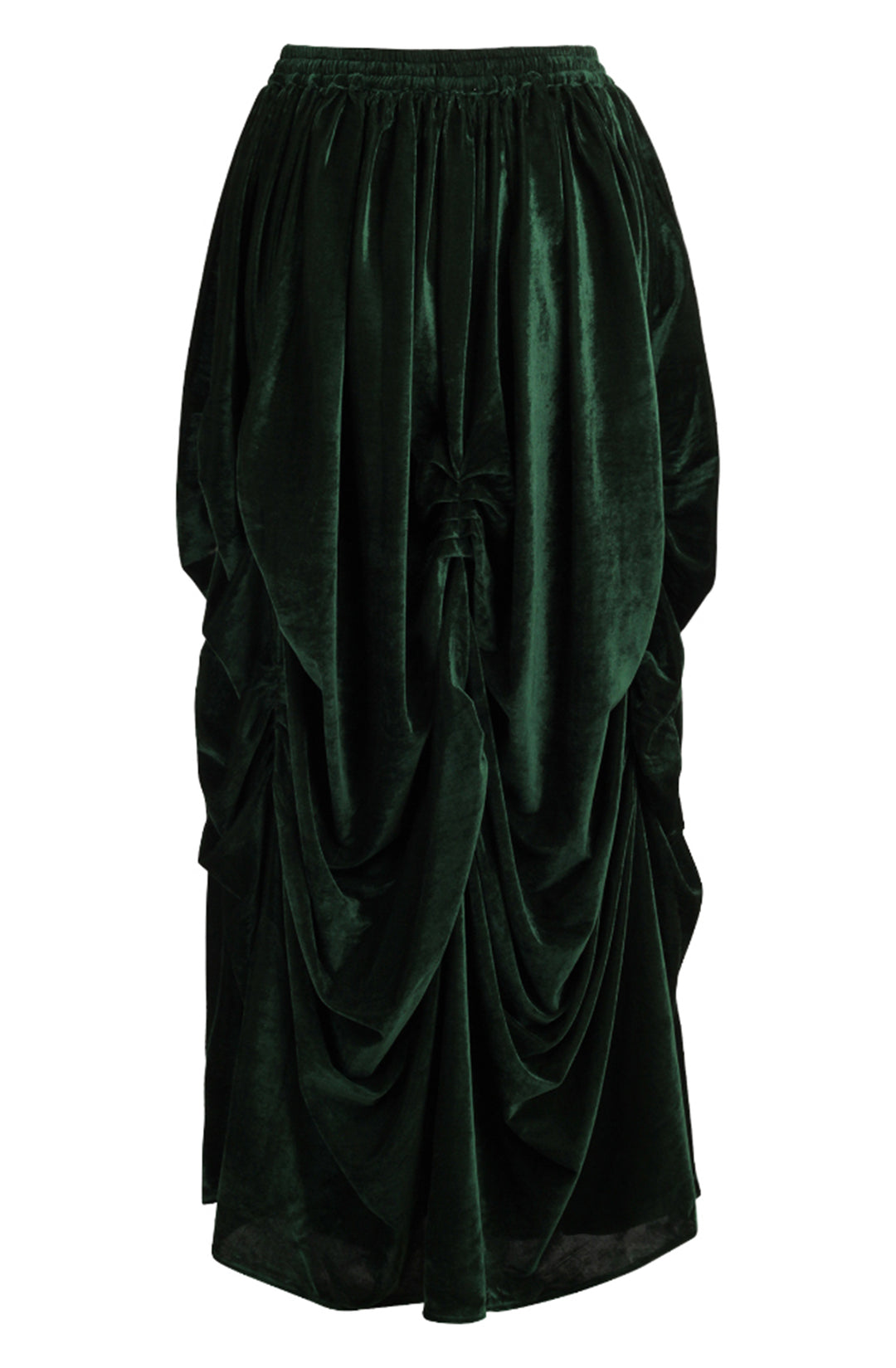Emerald Green Velvet Ball Gown Skirt 2
