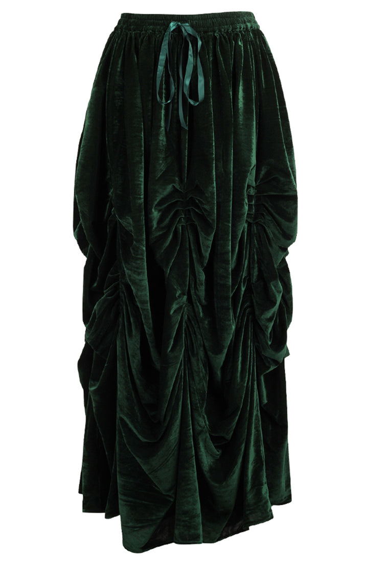 Emerald Green Velvet Ball Gown Skirt 1