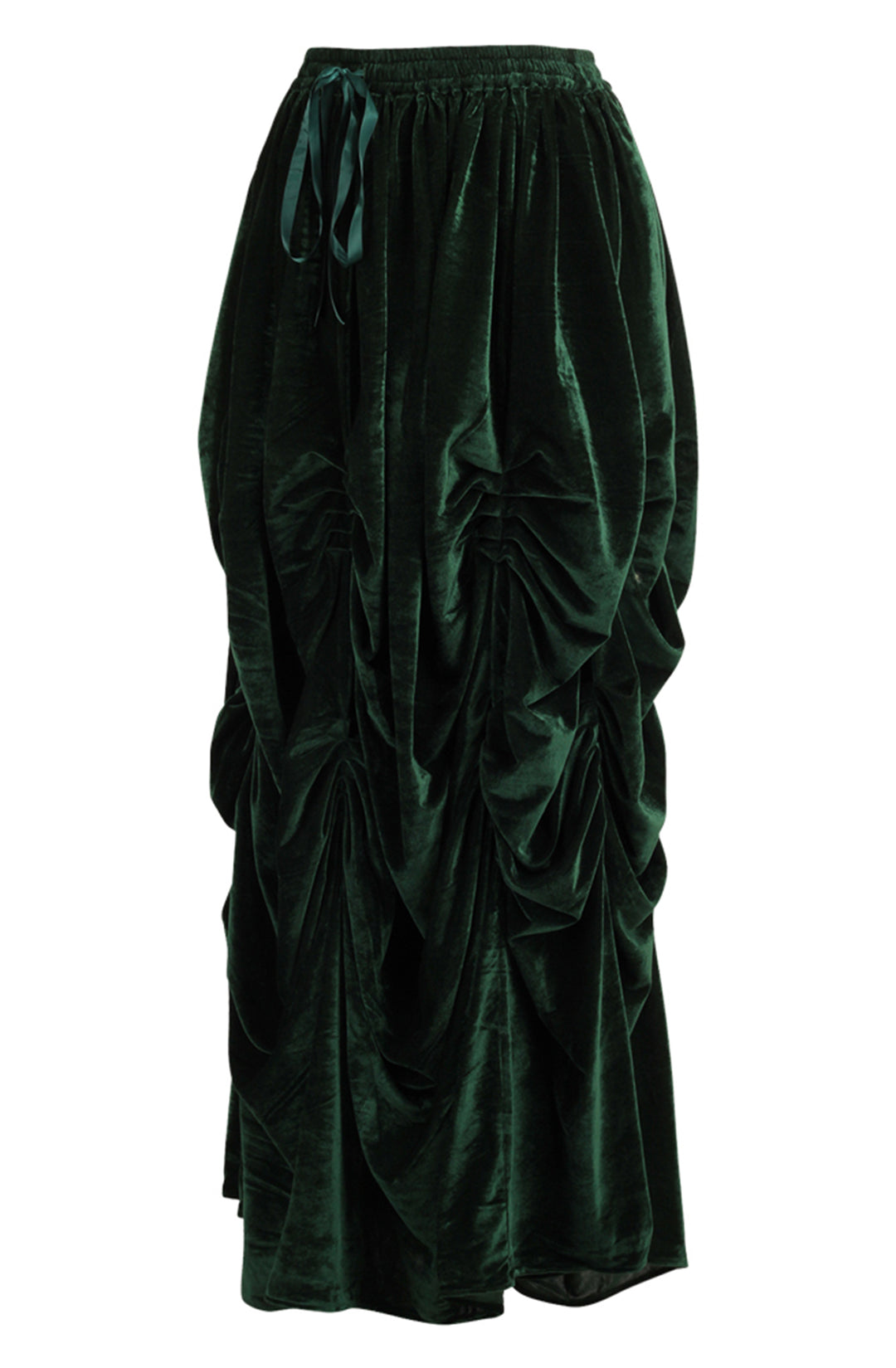 Emerald Green Velvet Ball Gown Skirt 3