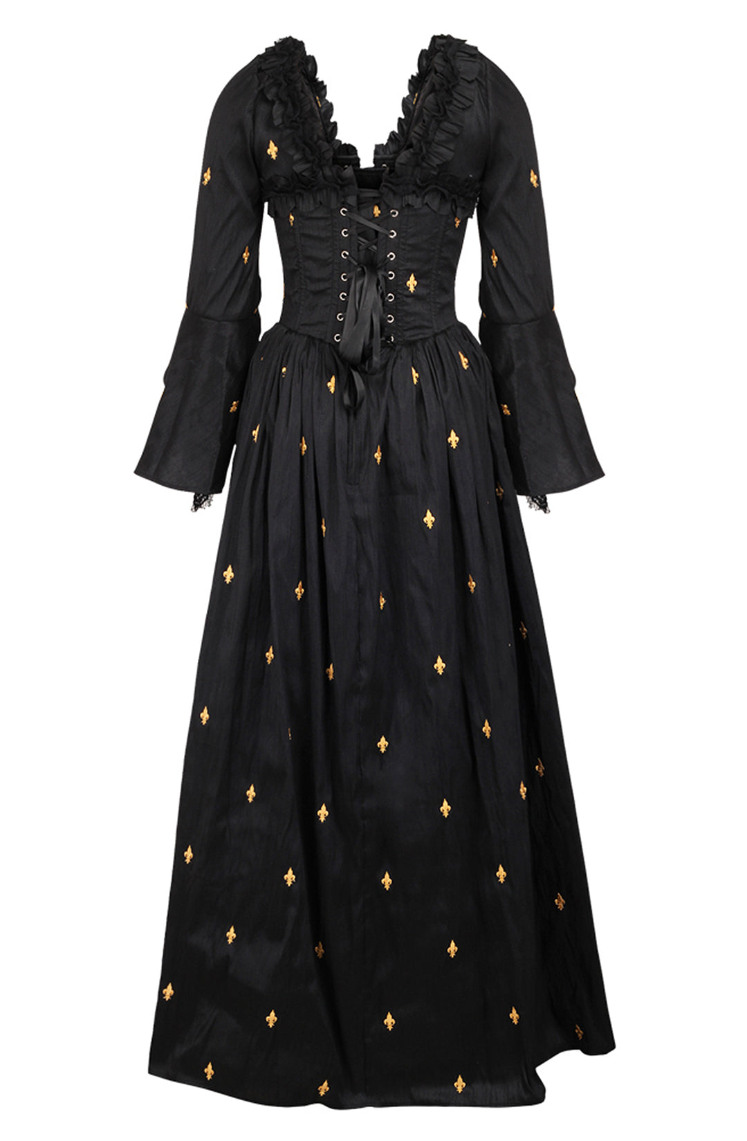 Fleur-de-lis Black Bridgerton Dress 7