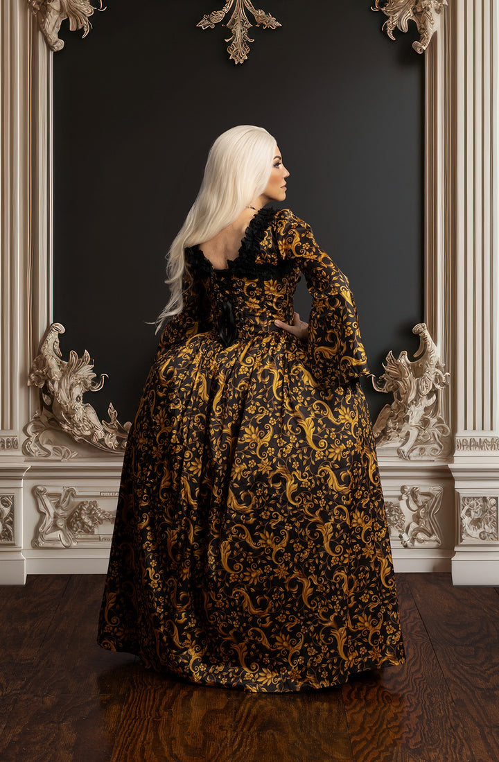 Baroque Scroll Bridgerton Dress 5