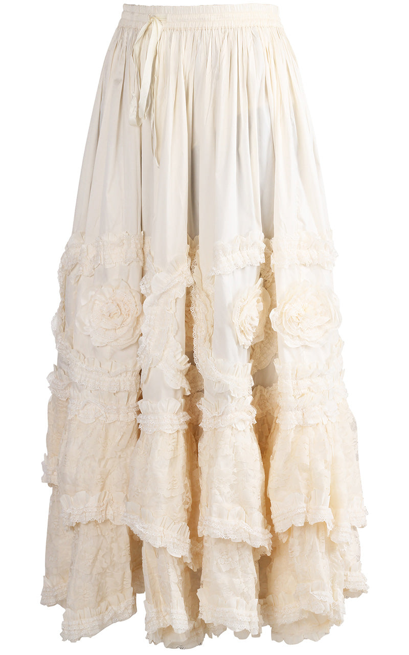 Pompadour Skirt - French Light Cream Side