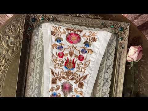 video of Corset Dress Stomacher - Cream En Provence