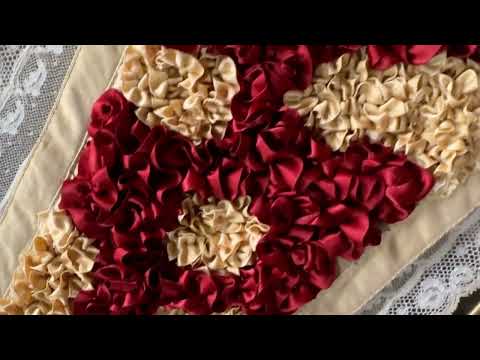 Corset Dress Stomacher - Ruffled Royal Ruby and Gold Video