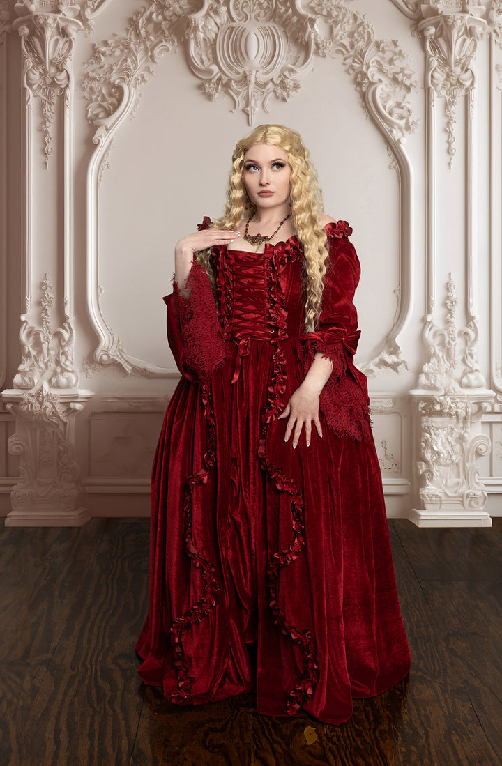 Velvet Red Bridgerton Dress 4