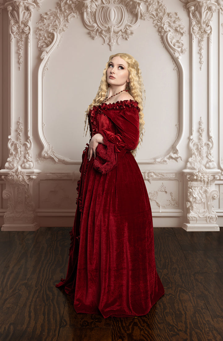 Velvet Red Bridgerton Dress 3