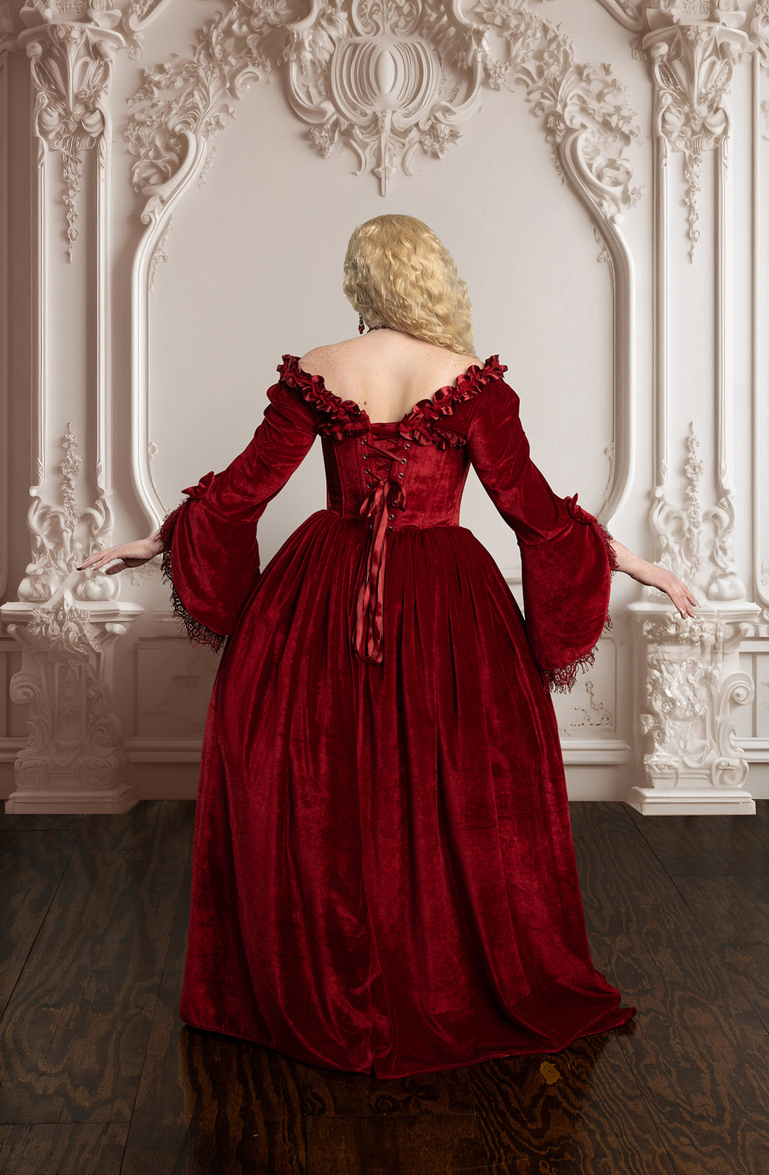 Velvet Red Bridgerton Dress 2