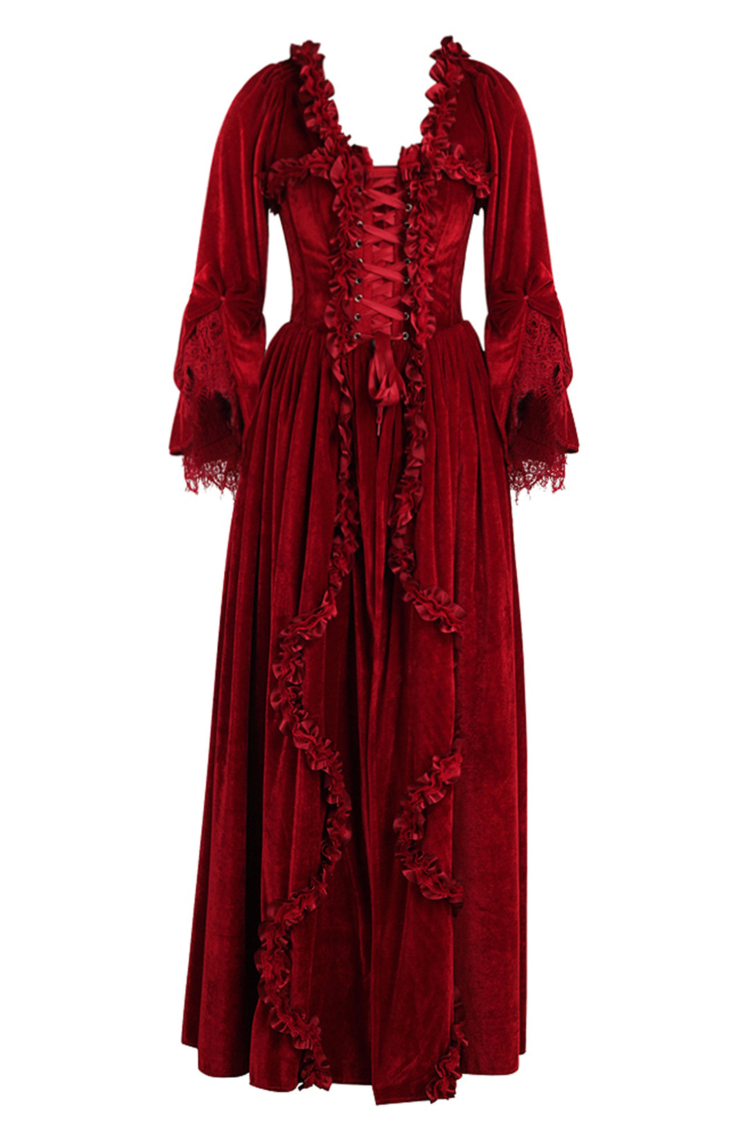 Velvet Red Bridgerton Dress 5