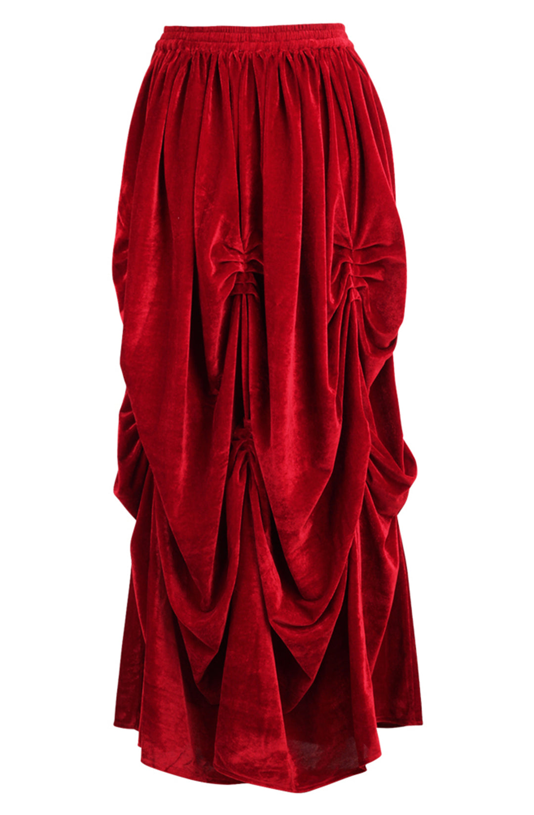 Scarlet Velvet Red Ball Gown Skirt 2