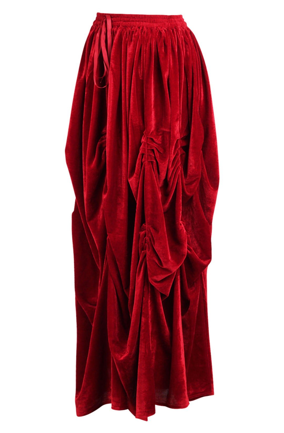 Scarlet Velvet Red Ball Gown Skirt 3