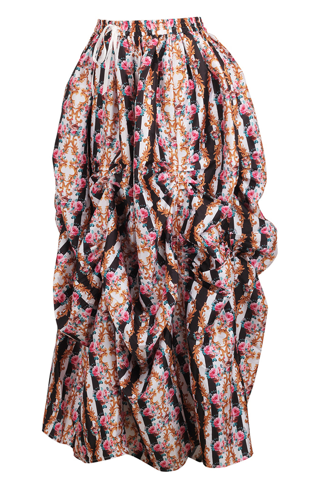 Striped Fleur Floral Ball Gown Skirt 2
