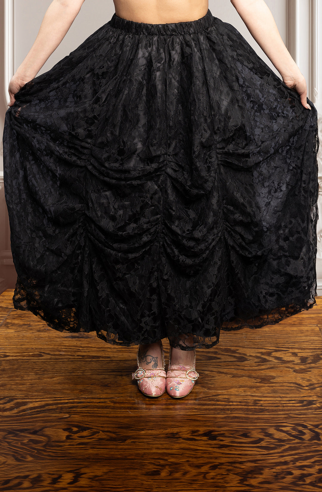 Black Lace Ball Gown Skirt