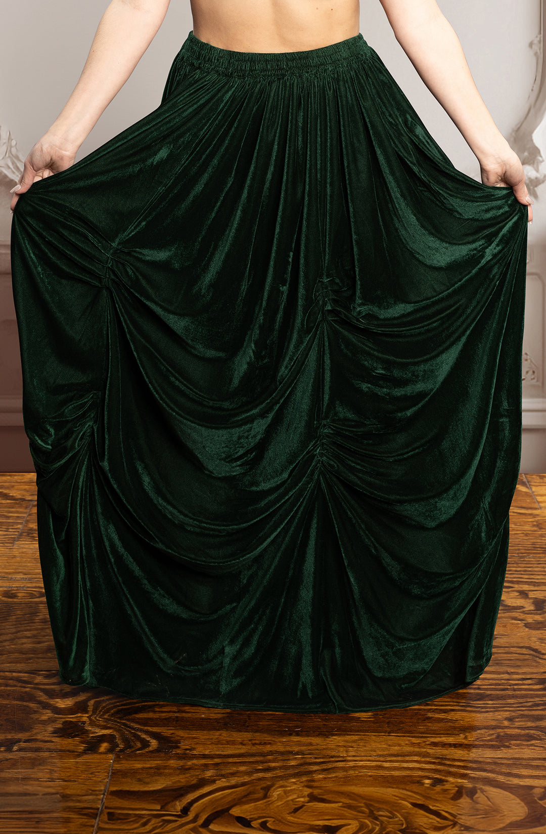 Emerald Green Velvet Ball Gown Skirt