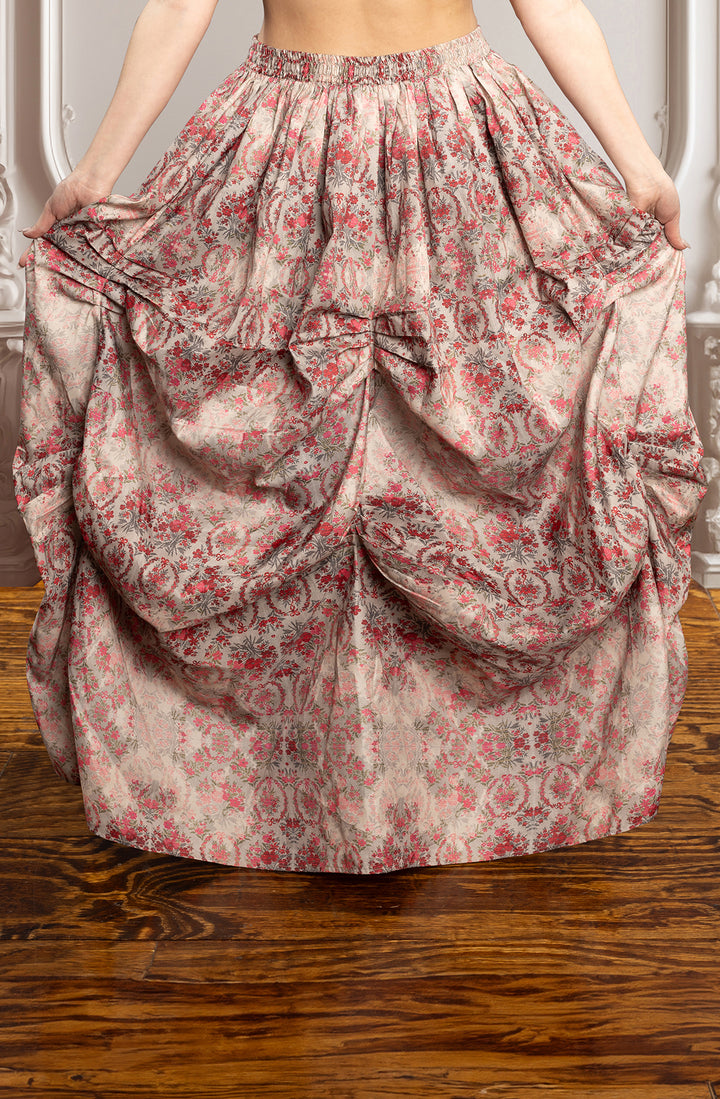 Antique French Flower Ball Gown Skirt
