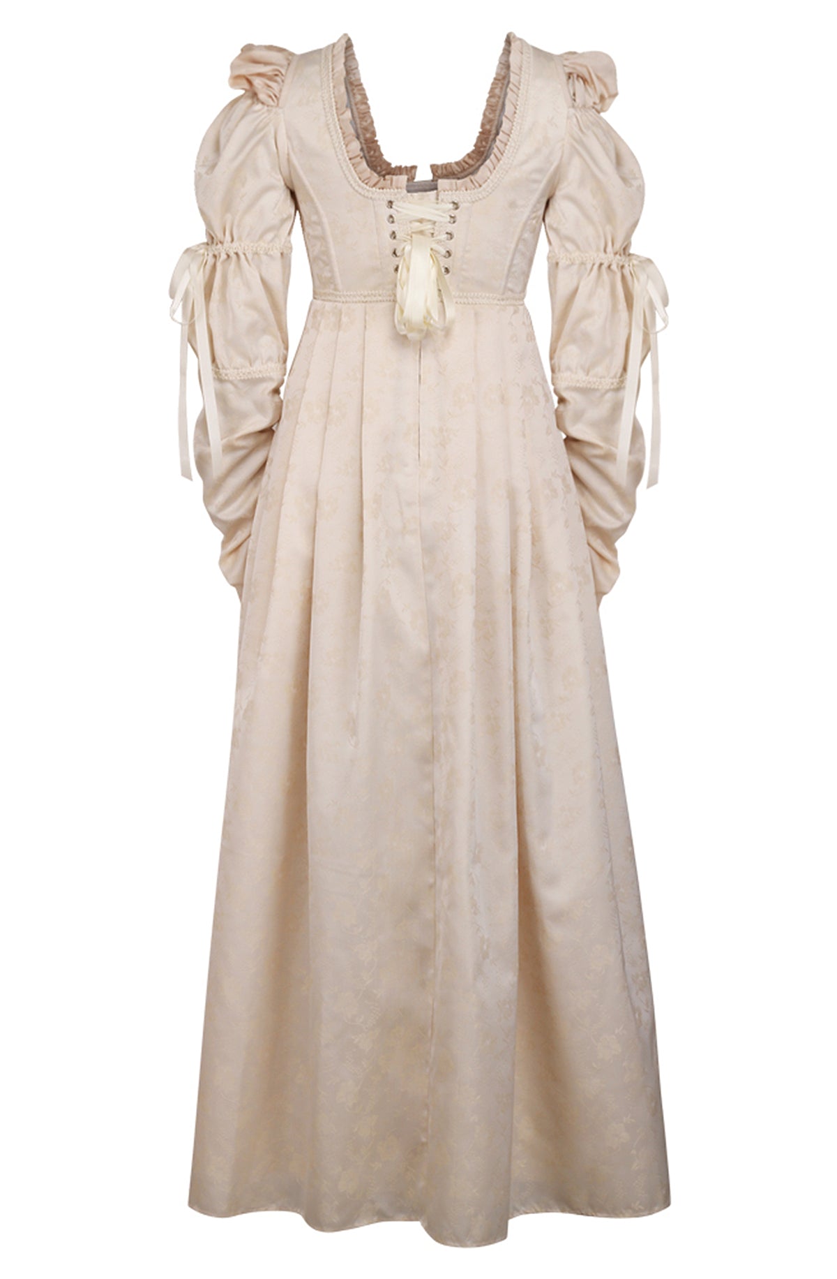 Cream Bridgerton Dress - Regency Empire Waist 9