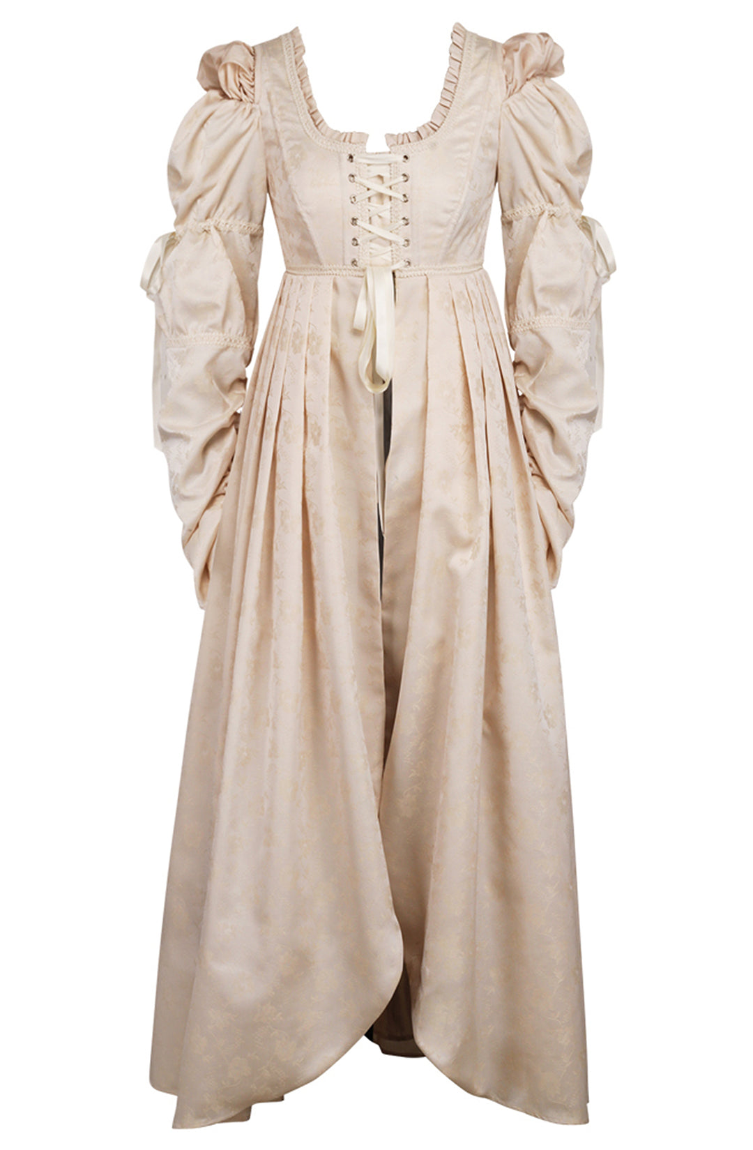 Cream Bridgerton Dress - Regency Empire Waist 7