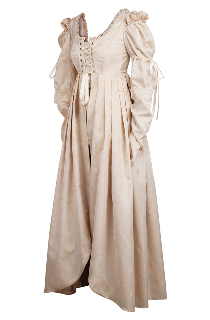 Cream Bridgerton Dress - Regency Empire Waist 8