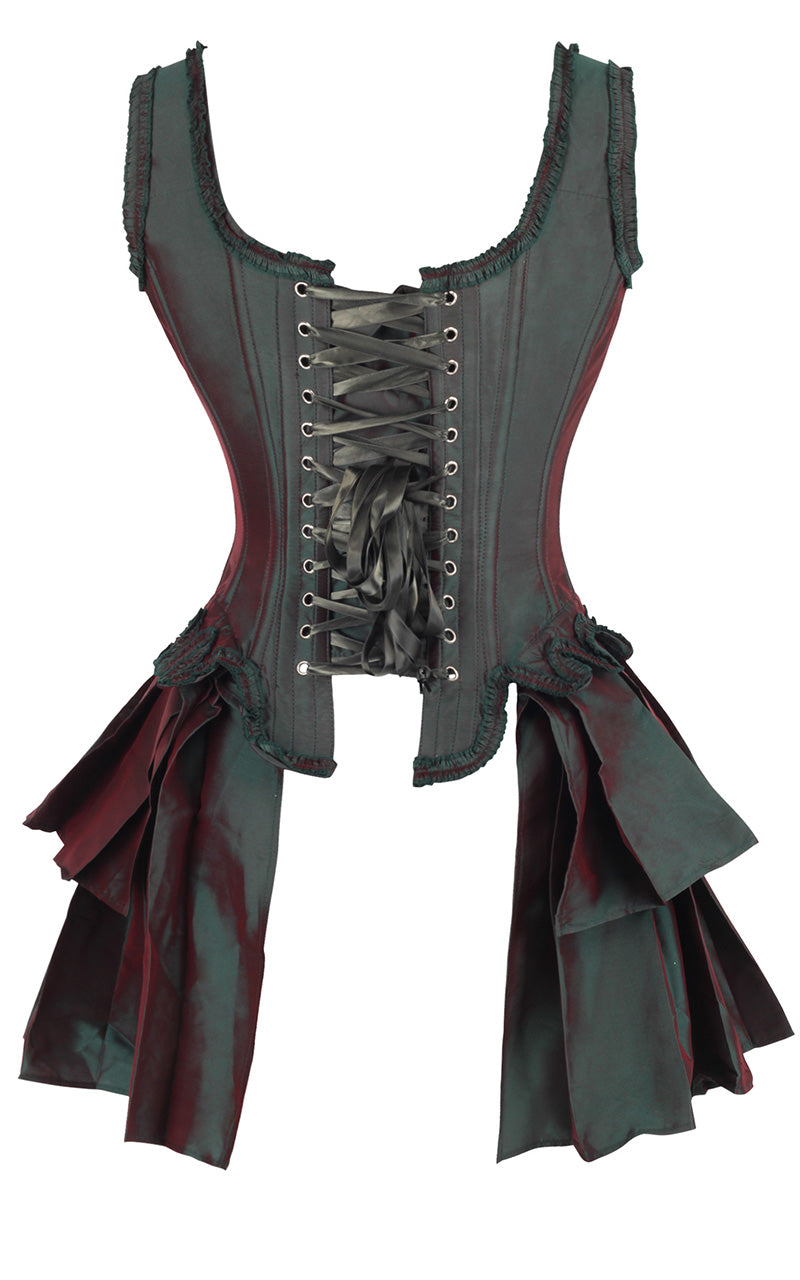 French Stays Renaissance Corset in Mystic Green