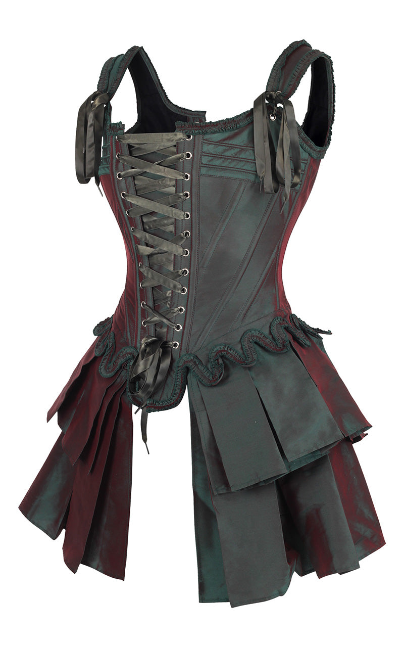 French Stays Renaissance Corset in Mystic Green