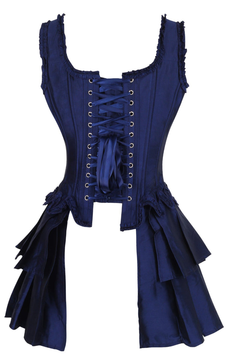 French Stays Renaissance Corset in Sapphire Blue