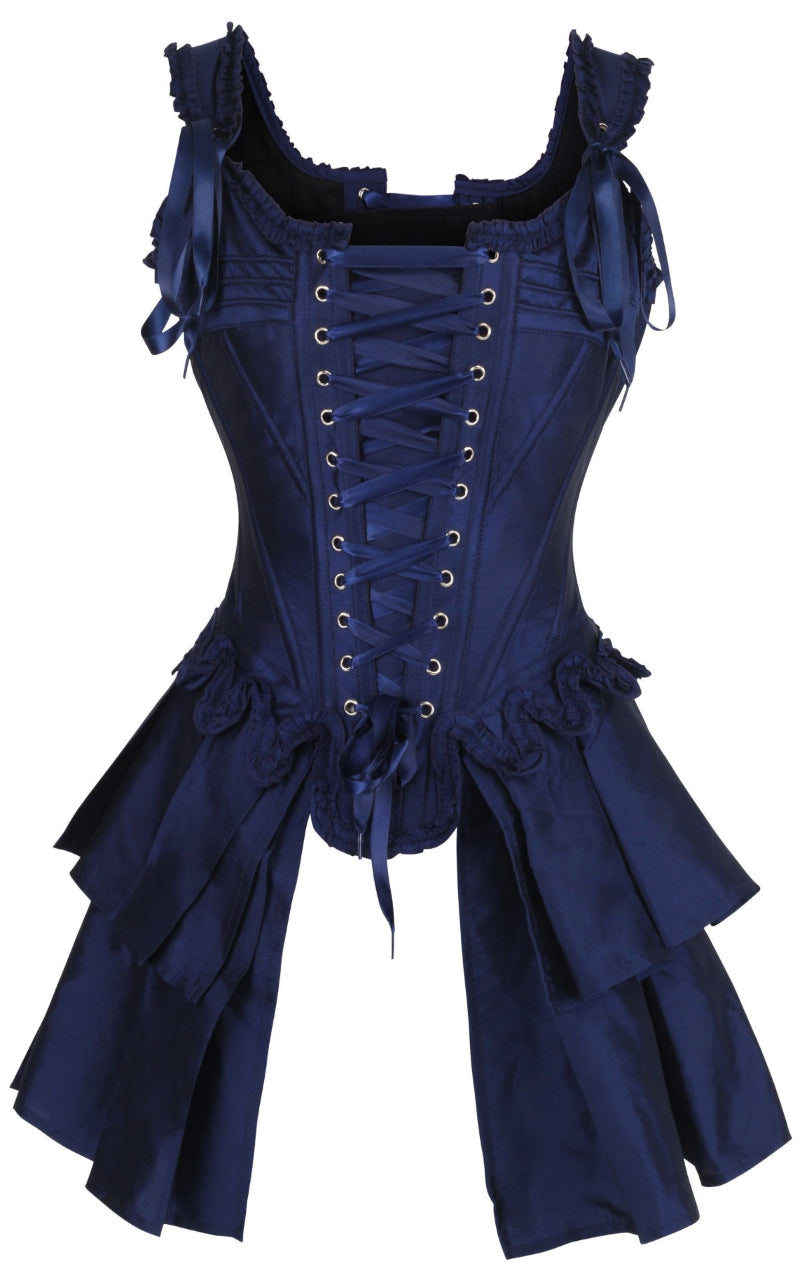 French Stays Renaissance Corset in Sapphire Blue