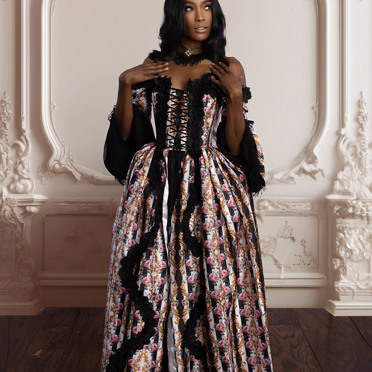marie antoinette corset dress Marie Antoinette Reflective Corset Dress, Elvish Dress, Period Dress, High  Tech Dress