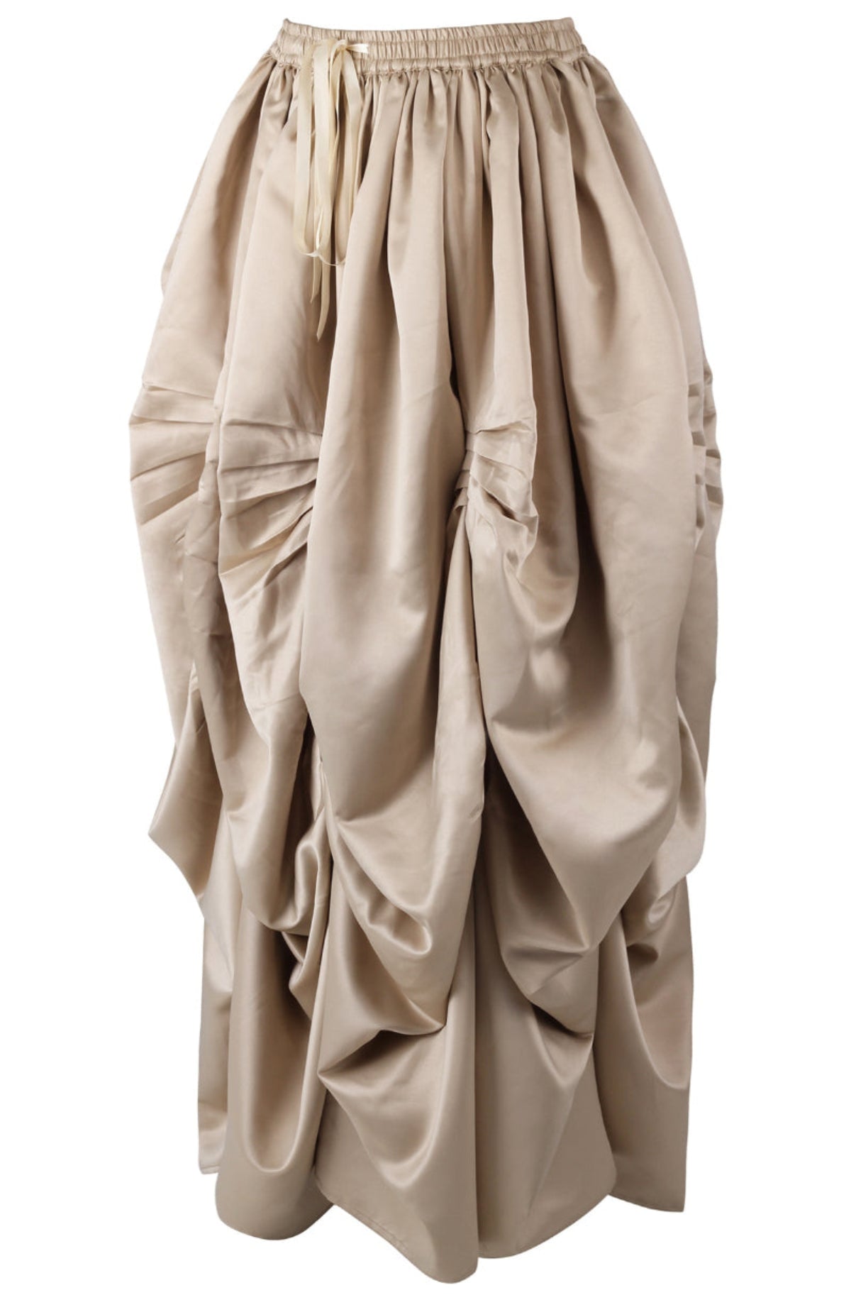 Cream Slipper Satin Ball Gown Skirt 1