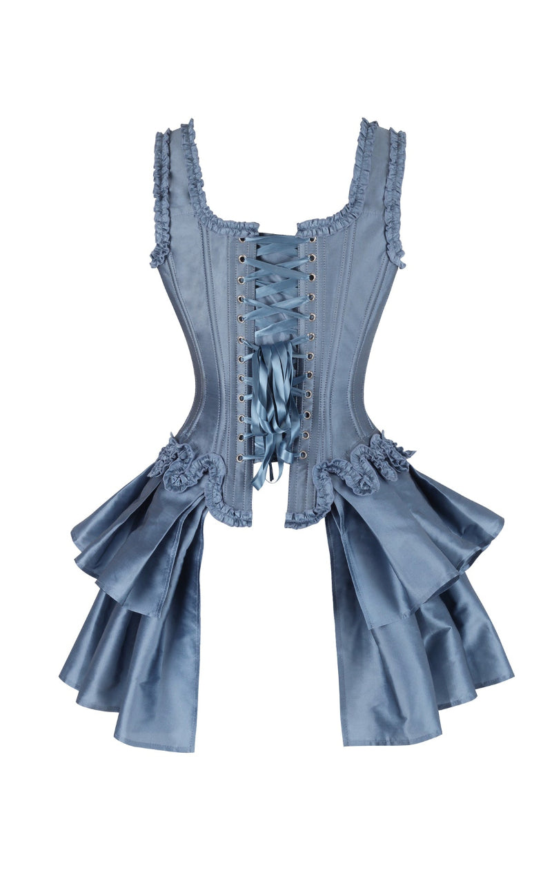 French Stays Renaissance Corset in Parisian Blue
