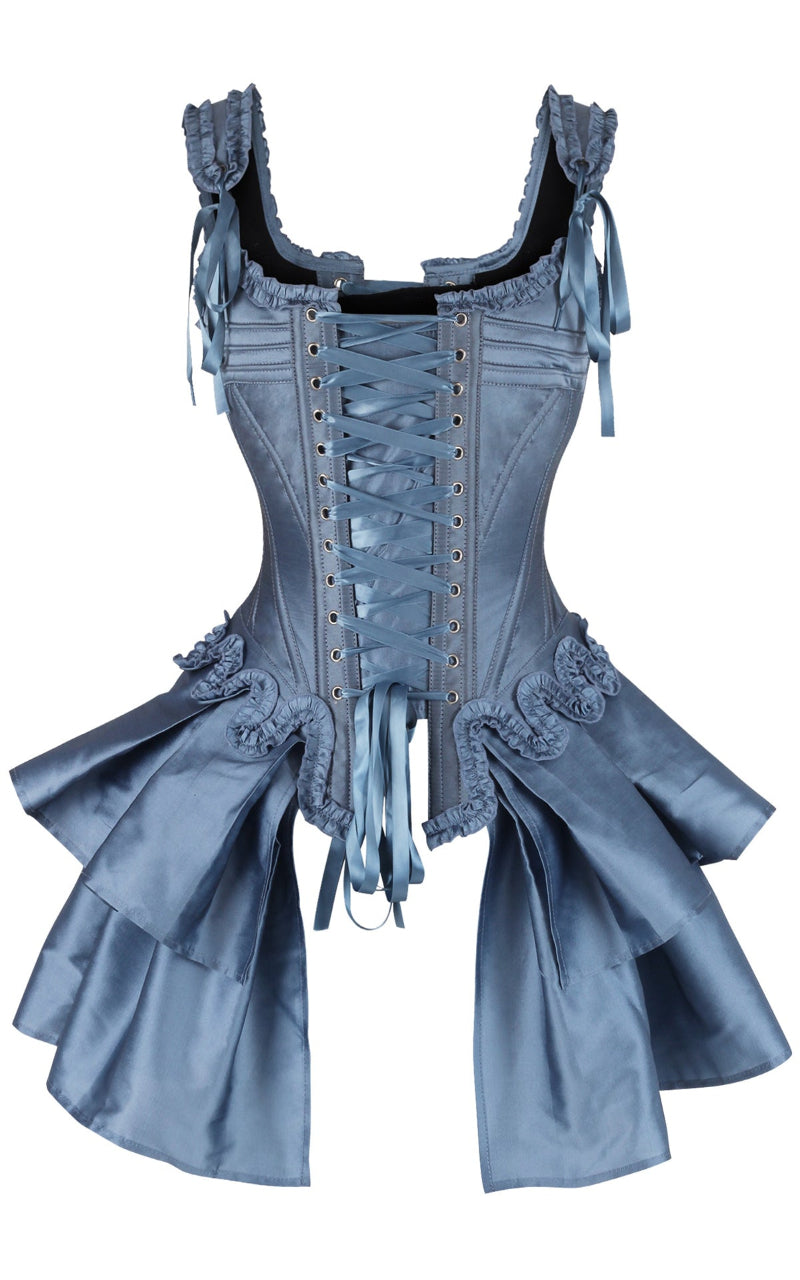 French Stays Renaissance Corset in Parisian Blue