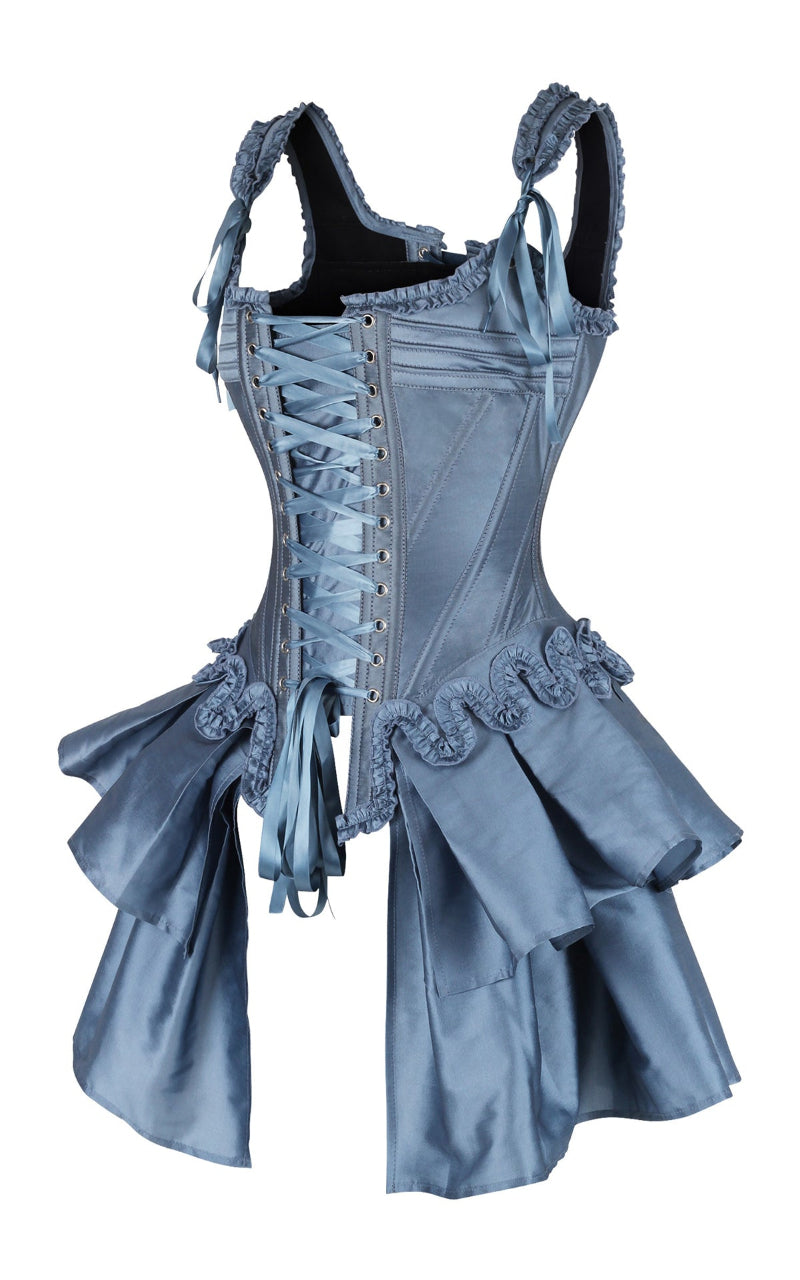 French Stays Renaissance Corset in Parisian Blue