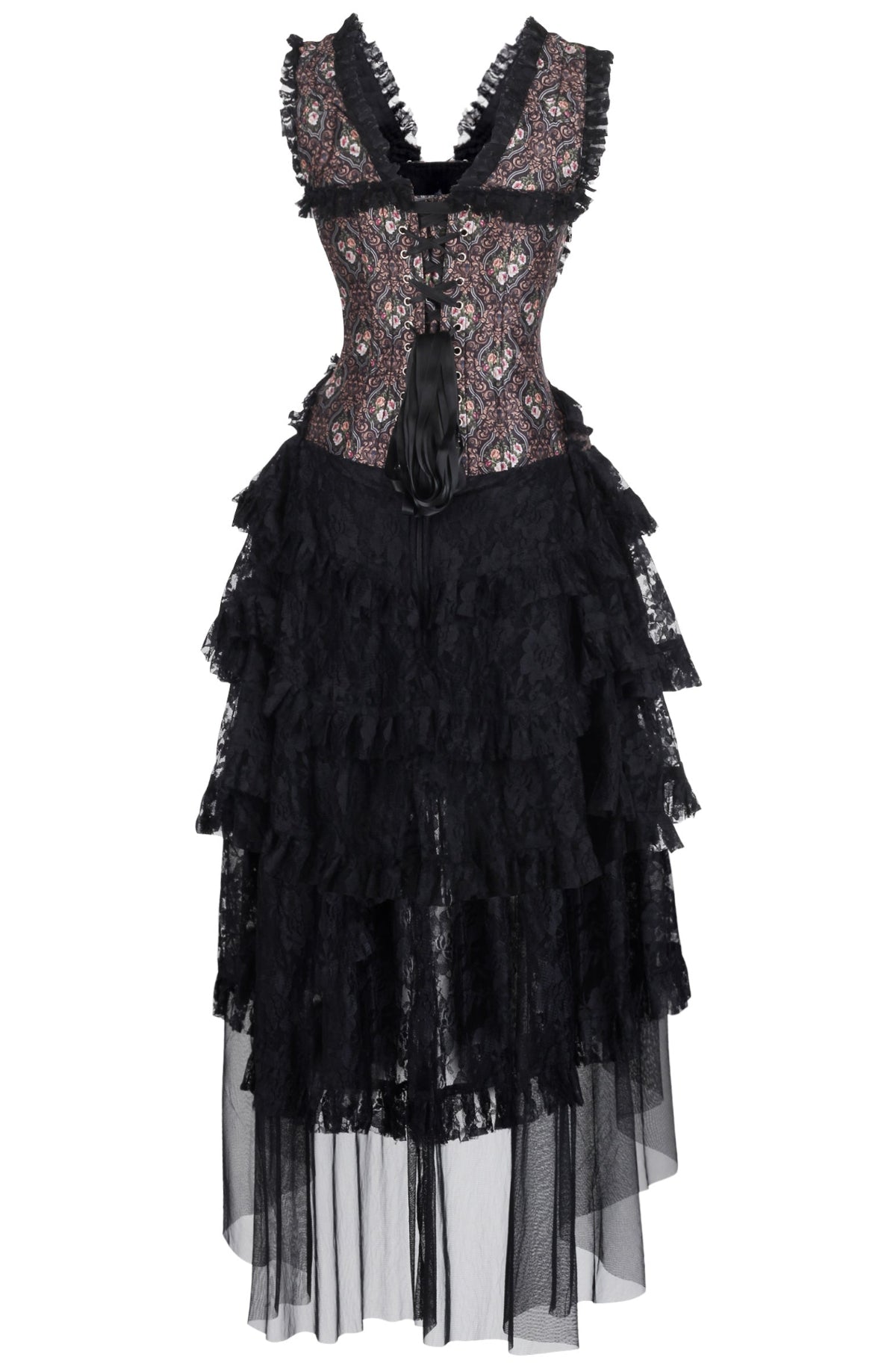 Anastasia Corset Formal Dress - Black Petit Fleur 3